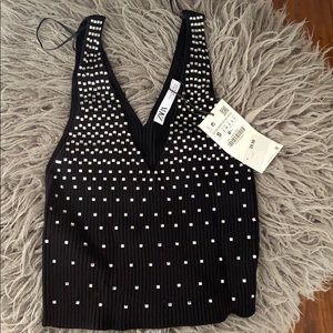 Zara NWT embellished tank